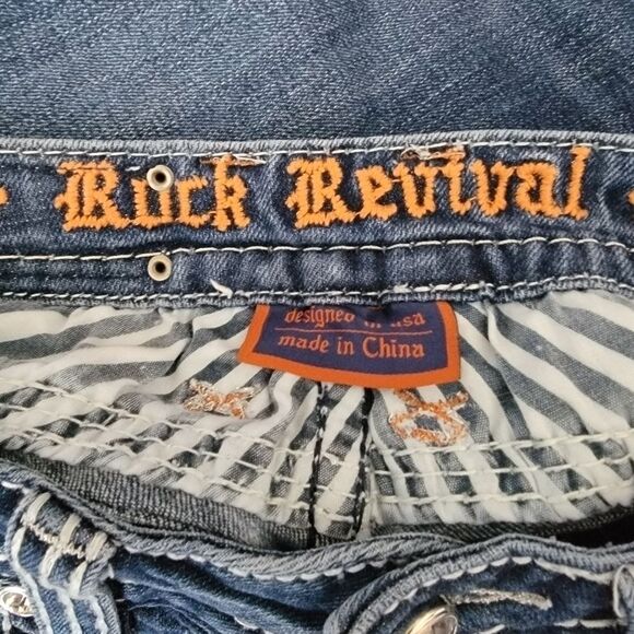 Rock Revival Charon Straight Stretch denim Jeans size 24 - Picture 11 of 12